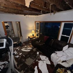 Reeves Plumbing & Heating - this is my living room underneath the room where the pipe broke