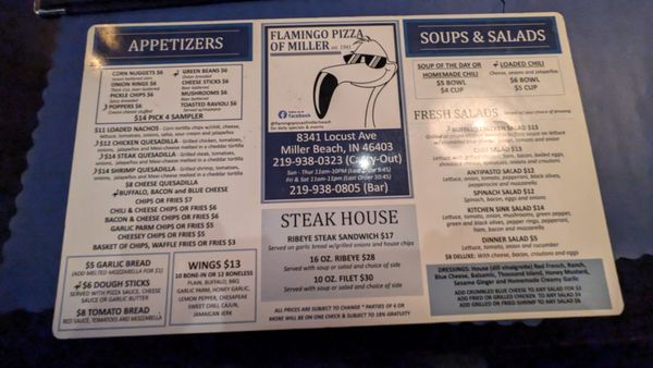 Menu photo 4 Flamingo Pizza of Miller Gary, IN Menu photo 4 Flamingo Pizza of Miller Gary, IN
