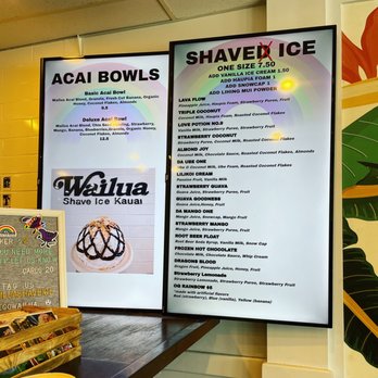 Wailua Shave Ice - Menu - Shaved Ice Near Me - Kapaa, Hawaii Wailua Shave Ice - Menu - Shaved Ice Near Me - Kapaa, Hawaii