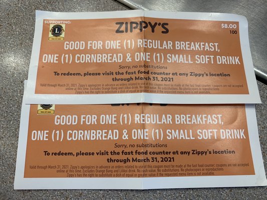 Menu photo 5 Zippy's Kalihi Honolulu, HI