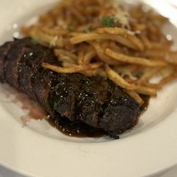 Northshore Brasserie - Butcher Steak, sauce is soooo good! Check out the Truffle Fries, great match!