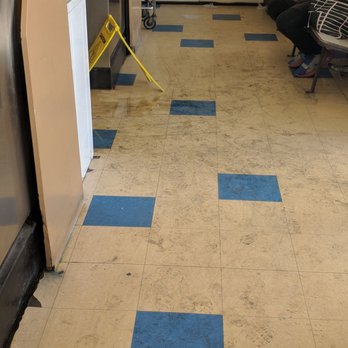 Launderland - Dirty slippery floor and machine with no glass. I have counted at least 7 machines that are not working. - Laundry Services Near Me - Sun City, California Launderland - Dirty slippery floor and machine with no glass. I have counted at least 7 machines that are not working. - Laundry Services Near Me - Sun City, California