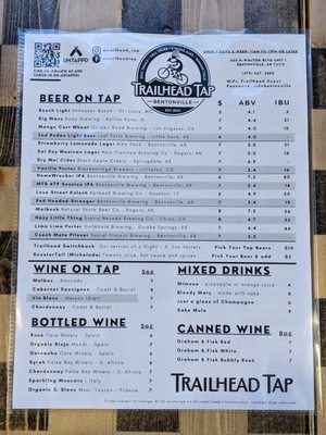 Menu photo 1 Trailhead Tap Bentonville, AR