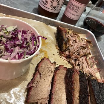 Mabel's BBQ - Pulled pork and lean brisket with coleslaw. - Barbeque Near Me - Cleveland, Ohio