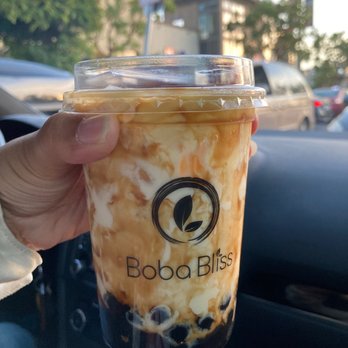 Boba Bliss - Creme Brulee Pearl Latte at 50% sweetness. Love this. Not too sweet and just right for me! - Bubble Tea Near Me - Mountain View, California Boba Bliss - Creme Brulee Pearl Latte at 50% sweetness. Love this. Not too sweet and just right for me! - Bubble Tea Near Me - Mountain View, California