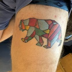 Voodoo Monkey Tattoo - Tattoo on left thigh