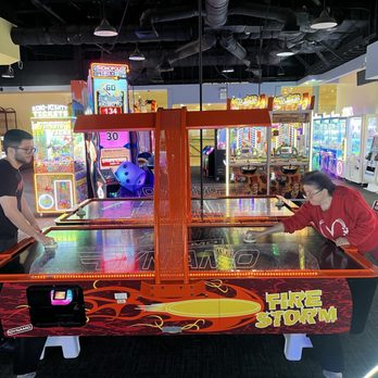 All Amusement Fun Center - playing Air Hockey with my son. - Arcades Near Me - Burbank, California All Amusement Fun Center - playing Air Hockey with my son. - Arcades Near Me - Burbank, California