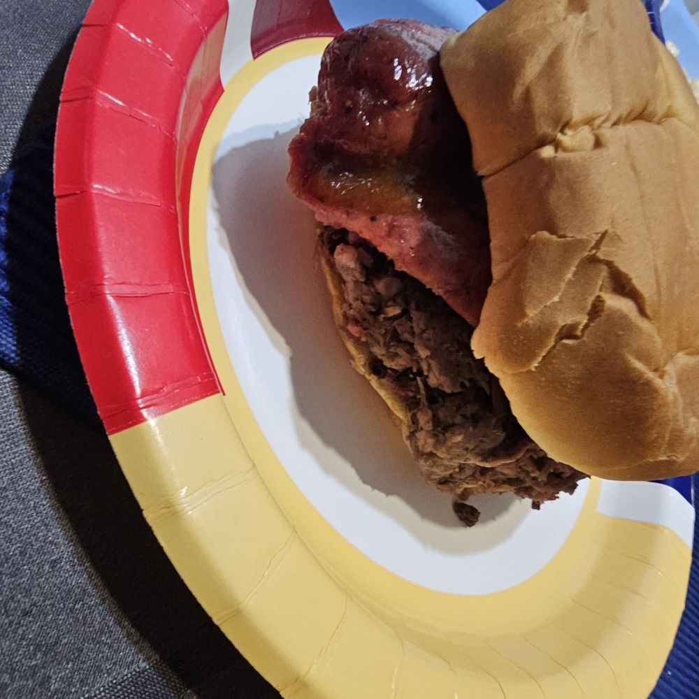 Bloodworth BBQ - Two meat sandwich - chopped beef and sausage - Barbeque Near Me - Kyle, Texas