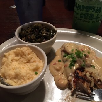 Swampwater Grill - Mahi Mahi, collard greens, and REAL cheese grits!! - Cajun/Creole Near Me - Cincinnati, Ohio