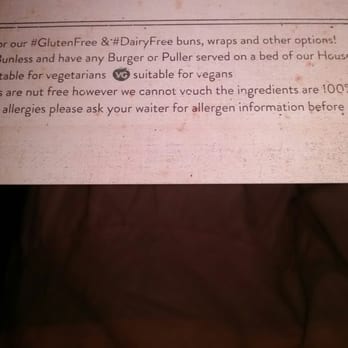 Steak, Cattle & Roll - Menu labelling info - Burgers Near Me - Glasgow, GLG