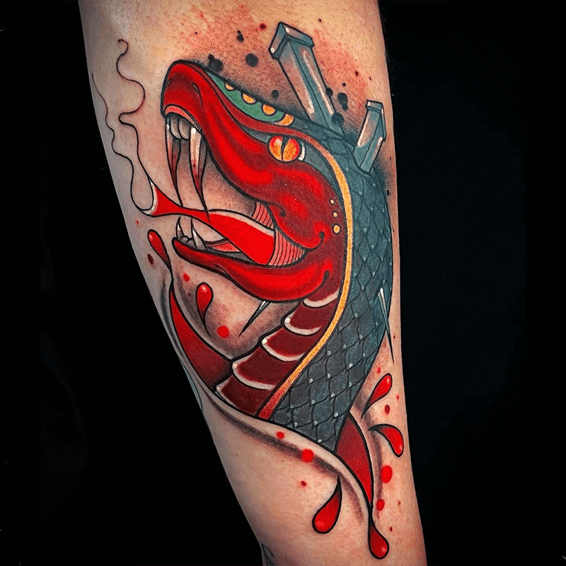 Space Mermaid Tattoo Logo