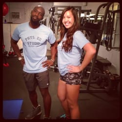 Phys Ed Studio - It's serious...and it's a smile. Visit us. Owner (Micah) and first trainer (Debbie) doing fun since the #Physed beginning