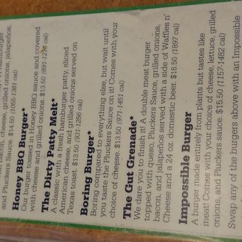 Pluckers Wing Bar - CityView - Menu - American Near Me - Fort Worth, Texas