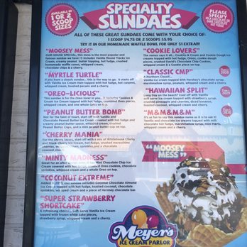 Meyer'S Ice Cream - Menu - Ice Cream & Frozen Yogurt Near Me - Surfside Beach, South Carolina Meyer'S Ice Cream - Menu - Ice Cream & Frozen Yogurt Near Me - Surfside Beach, South Carolina