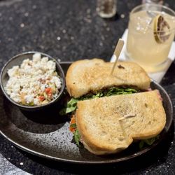 Fuse Sports Bar - Steak Sandwich with the Orzo Salad