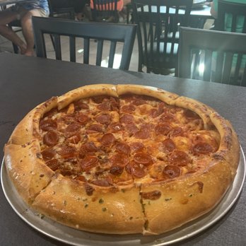 Sauce'd - Pepperoni and bacon, Texas style pizza. - Pizza Near Me - Grapevine, Texas