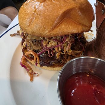 The Trap Rock Restaurant & Brewery - BBQ Pulled Pork Sandwich - Bars Near Me - Berkeley Heights, New Jersey