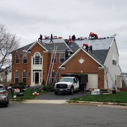 Installation of new roof.