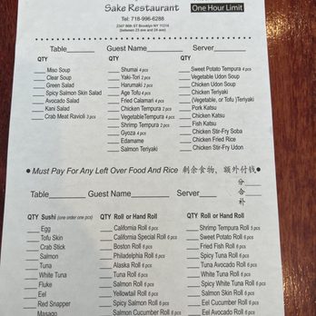 Sake Sushi - Lunch menu - Sushi Bars Near Me - Brooklyn, New York Sake Sushi - Lunch menu - Sushi Bars Near Me - Brooklyn, New York