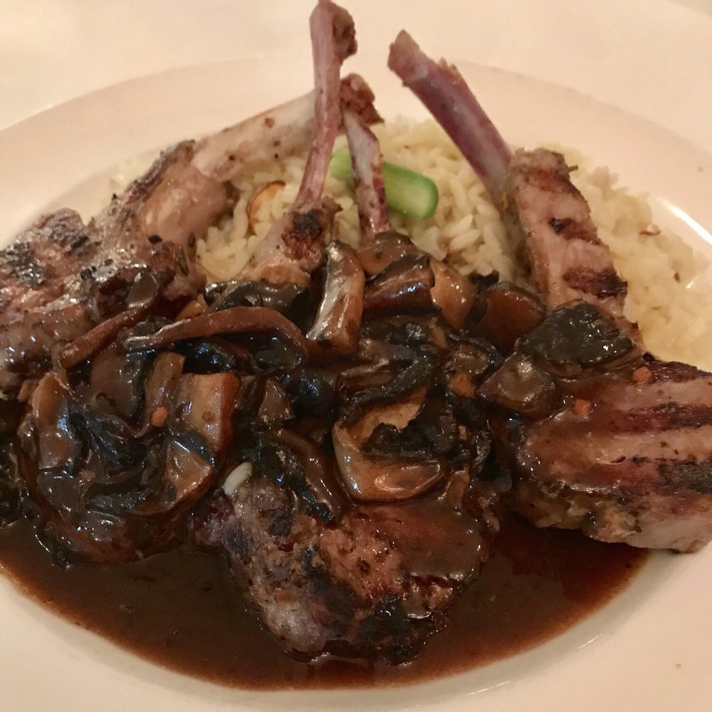New Zealand Lamb Chop with red wine mushroom sauce New Zealand Lamb Chop with red wine mushroom sauce