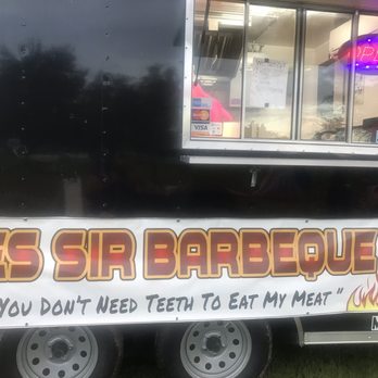 Yes Sir BBQ - a sign on a food truck - Food Trucks Near Me Yes Sir BBQ - a sign on a food truck - Food Trucks Near Me
