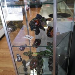 Eye Candy - Case of some of the lovely hand crafted functional glass art.