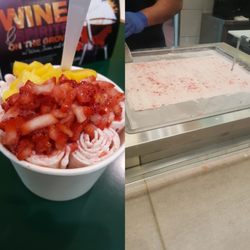 Yolo Rollo - Yummm vanilla ice cream with strawberries