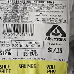 Albertsons - Meat sell thru 7th