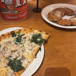 Chicken spinach Alfredo, Toasted Rav