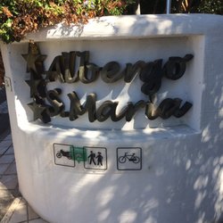 Albergo San Maria - Front sign.