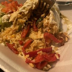 El Limon - Wayne - Chicken Tinga Burrito with peppers and onions