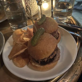 Charlie Was A Sinner - Charlie sliders with potato chips on the side - Cocktail Bars Near Me - Philadelphia, Pennsylvania Charlie Was A Sinner - Charlie sliders with potato chips on the side - Cocktail Bars Near Me - Philadelphia, Pennsylvania