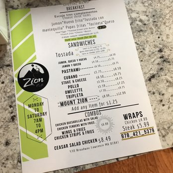 Zion Café - Menu - Coffee & Tea Near Me - Lawrence, Massachusetts Zion Café - Menu - Coffee & Tea Near Me - Lawrence, Massachusetts