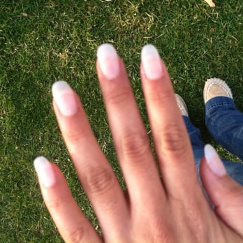 Solvang Nail & Spa Salon - notice the acrylic crust left around the nail beds. - Nail Salons Near Me - Solvang, California