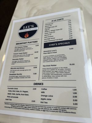 Menu photo 2 Lee's Crossroads Cafe Arapahoe, NE