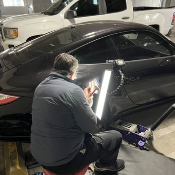 Dings n Dent - Working out the fender ding on a Porsche 911 Turbo S - Mobile Dent Repair Near Me