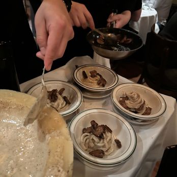 Cafe 2825 - Look at that cheese wheel sauce being prepared in front of you. - Italian Near Me - Atlantic City, New Jersey