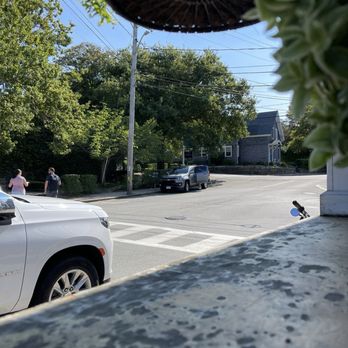Coffee Obsession - View from porch seating area - Coffee & Tea Near Me - Woods Hole, Massachusetts