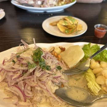 Baileys Peruvian Cuisine - Ceviche fish and Ceviche Mixto (fish,shrimp, calamari, octopus) - Peruvian Near Me - Whittier, California