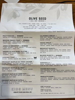 Menu photo 7 Olive Seed Cafe Yorba Linda, CA
