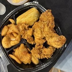 Iron Skillet Southern Kitchen - Chick strips, fries, Mac and cheese, cornbread