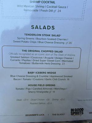 Menu photo 1 The Gladly Phoenix, AZ Menu photo 1 The Gladly Phoenix, AZ