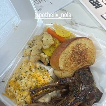 Potbelly Nola - Lamb chops and seafood mac and cheese delish - Southern Near Me - New Orleans, Louisiana