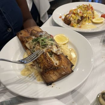 Mansurs on the Boulevard - "The Dish That Made Us Famous" Cedar-Roasted Redfish - Cajun/Creole Near Me - Baton Rouge, Louisiana