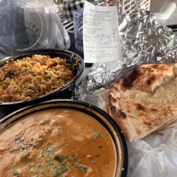 Maggi, chicken Tikki masala, very expensive naan bread. Maggi, chicken Tikki masala, very expensive naan bread.