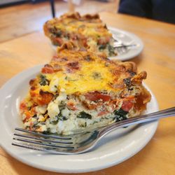 Flexit Cafe - Feta, spinach, tomato quiche