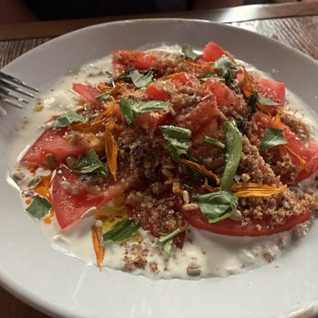 Noble Cellar - Burrata and tomato salad with toasted breadcrumbs - Wine Bars Near Me - Syracuse, New York Noble Cellar - Burrata and tomato salad with toasted breadcrumbs - Wine Bars Near Me - Syracuse, New York