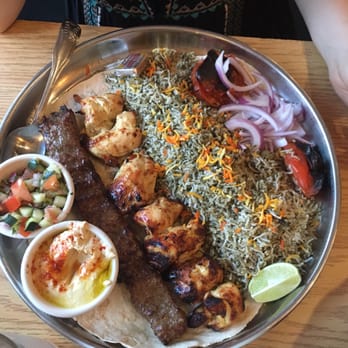 Kabobi Grill - Koobideh with lavash and dill rice - Mediterranean Near Me - Chicago, Illinois