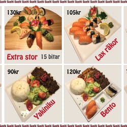 Sushi butik i Gamlastan - menu