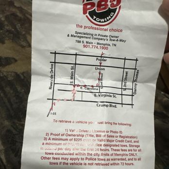 P B & J Towing - The only paper we received - Towing Near Me - Memphis, Tennessee P B & J Towing - The only paper we received - Towing Near Me - Memphis, Tennessee